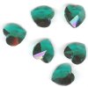 1 14mm Emerald Swarovski Heart